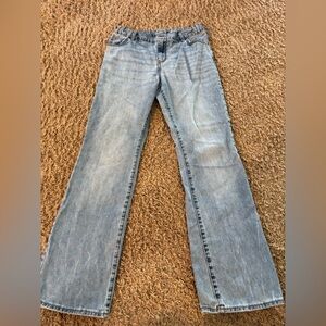Size 16 bootcut light wash adjustable waist jeans